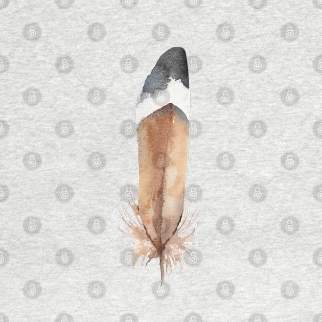 Pennaceous Feather. Watercolor by ArchiTania